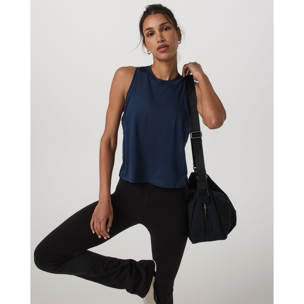 Vuori Energy Tank Top Women's Size L Navy Blue Sleeveless Performance Athleisure